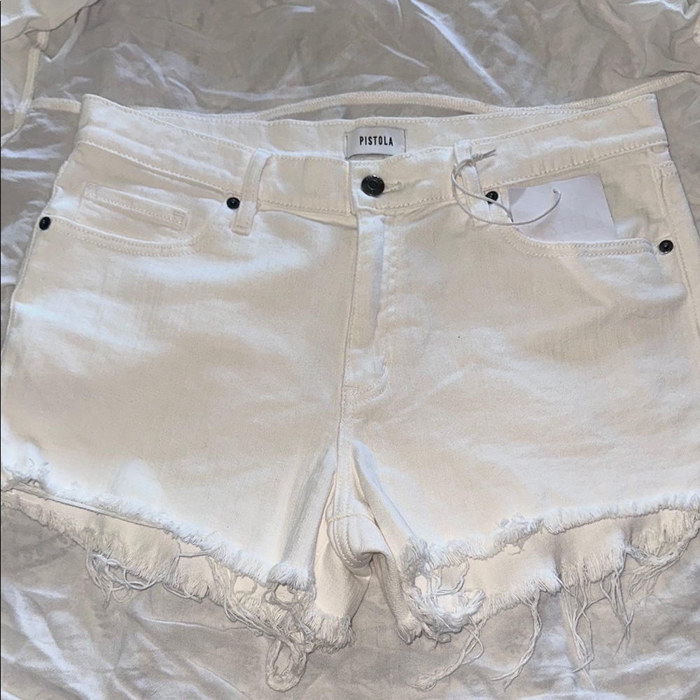 Pistola Women's White Denim Shorts